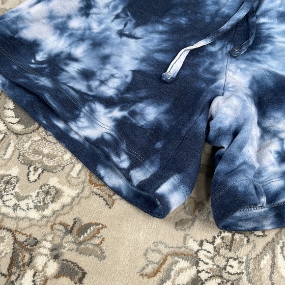 DANSKIN Cute Blue Tie Dye Sweat Shorts Size XS - Picture 2 of 7